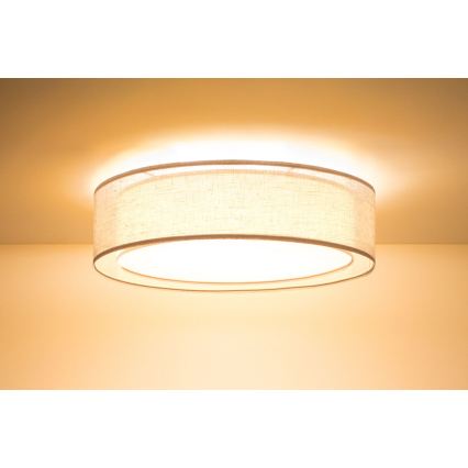 Luminária de teto PURO 2xE27/40W/230V Ø 60 cm bege