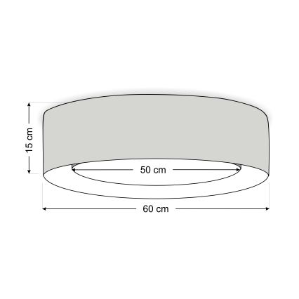 Luminária de teto PURO 2xE27/40W/230V Ø 60 cm bege