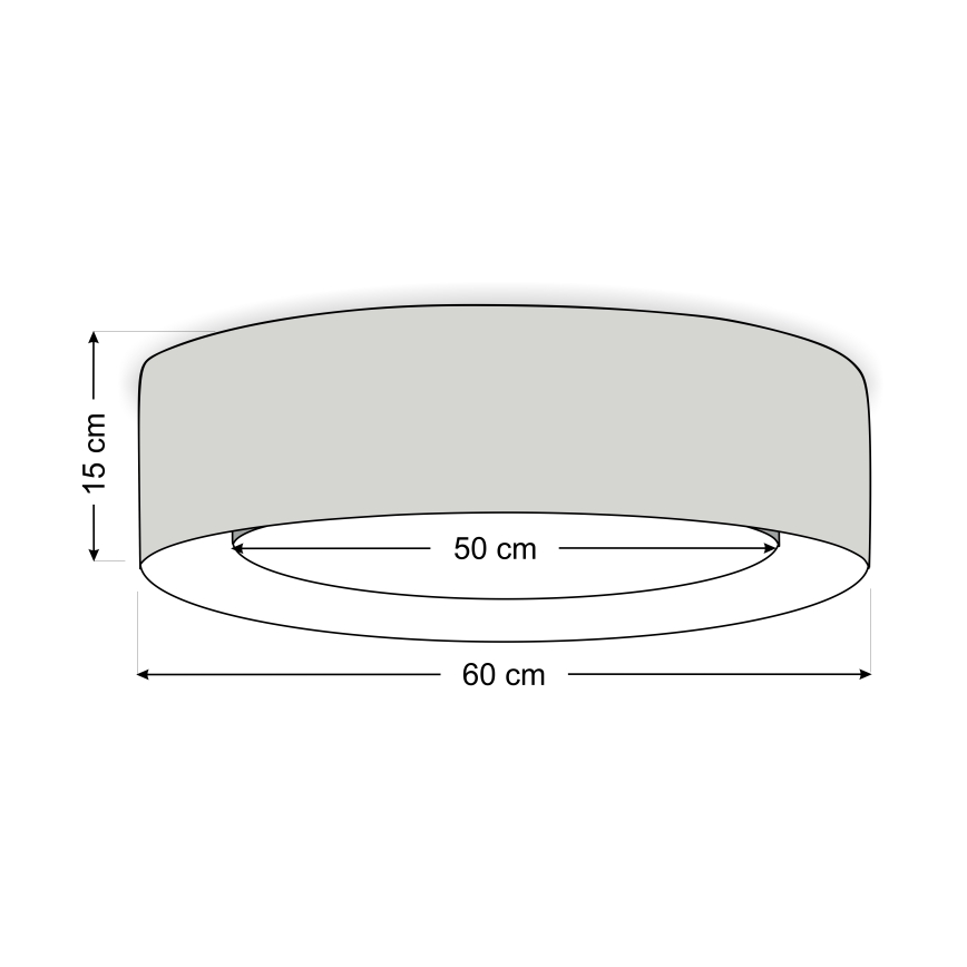 Luminária de teto PURO 2xE27/40W/230V Ø 60 cm bege