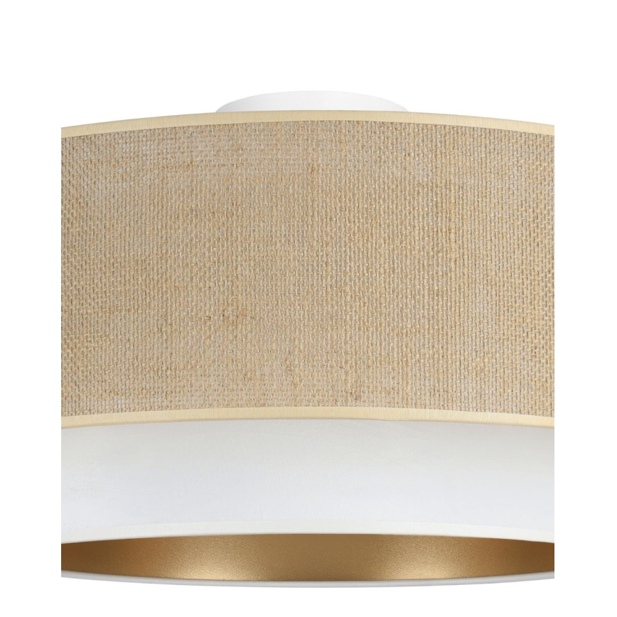 Luminária de teto SARTA 1xE27/60W/230V Ø 45 cm branco/juta