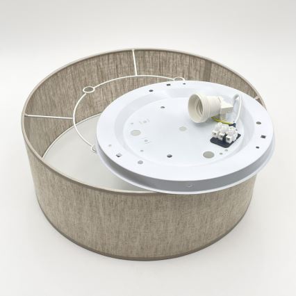 Luminária de teto SIRJA 1xE27/15W/230V Ø 35 cm bege