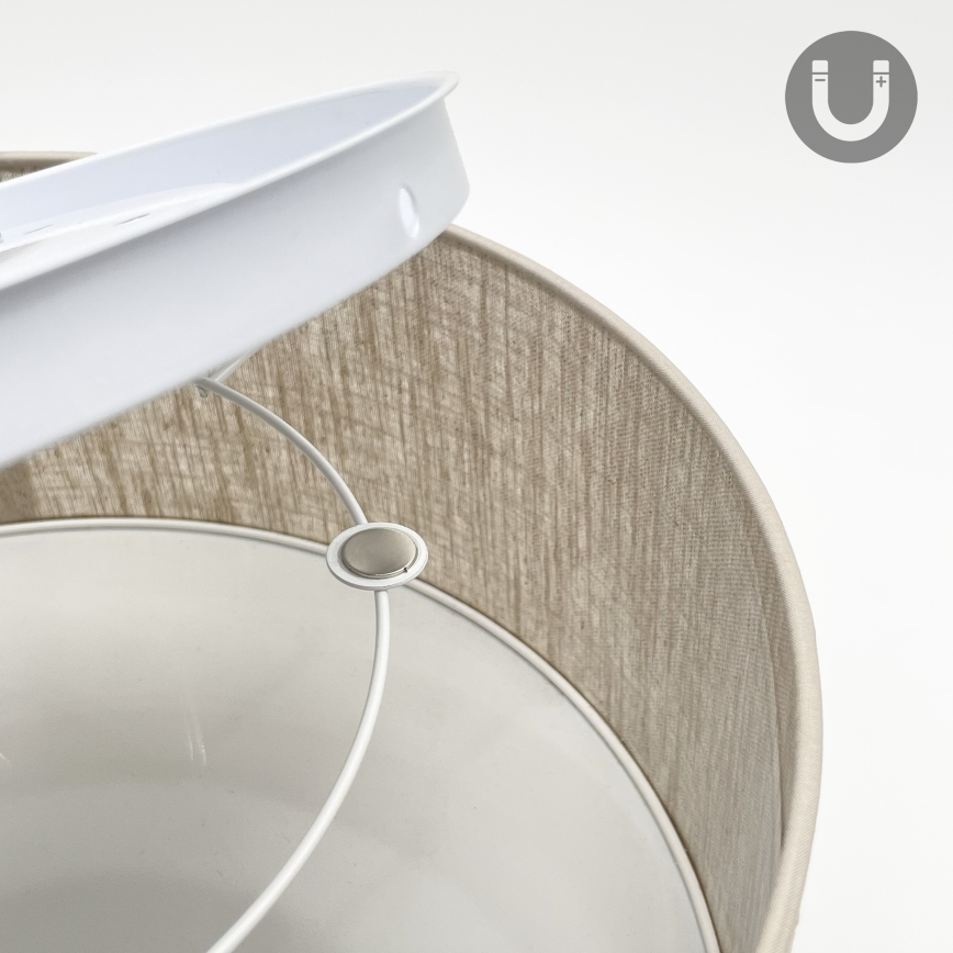 Luminária de teto SIRJA 1xE27/15W/230V Ø 35 cm bege