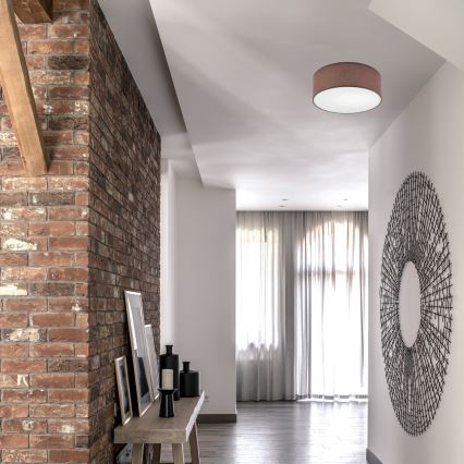 Luminária de teto SIRJA 1xE27/60W/230V diâmetro 35 cm castanha