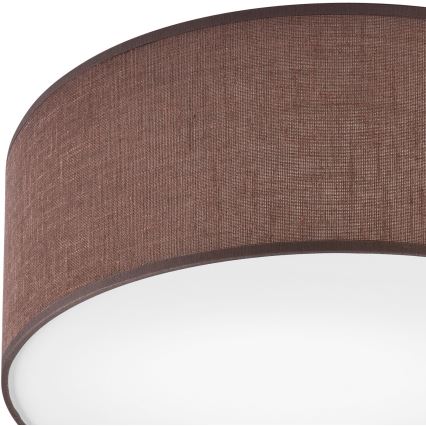 Luminária de teto SIRJA 1xE27/60W/230V diâmetro 35 cm castanha