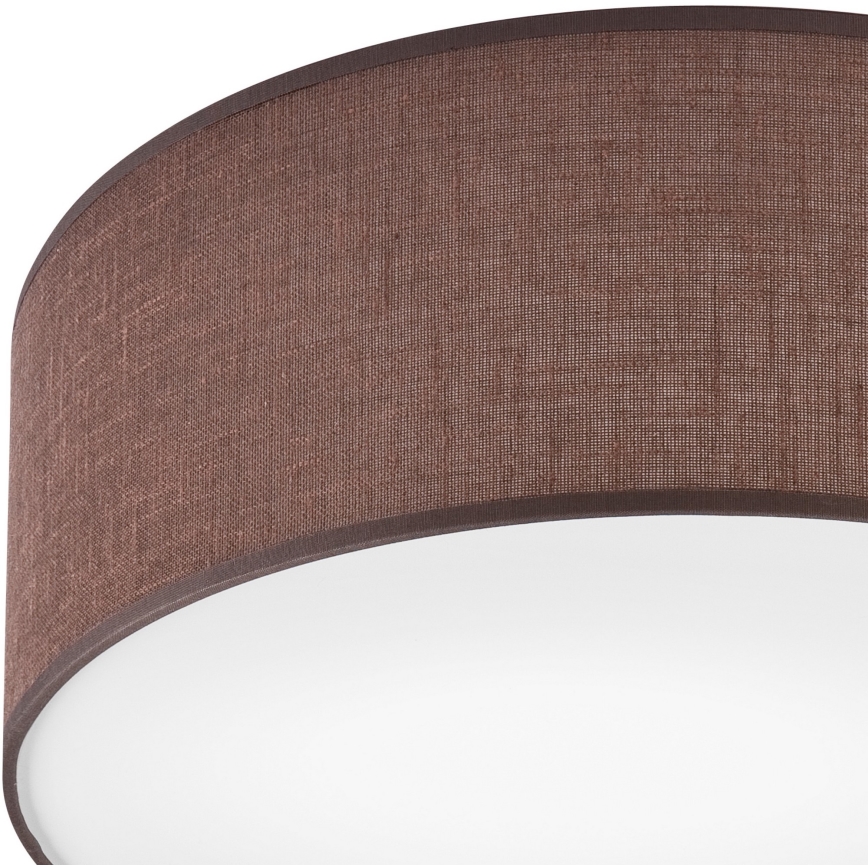 Luminária de teto SIRJA 1xE27/60W/230V diâmetro 35 cm castanha