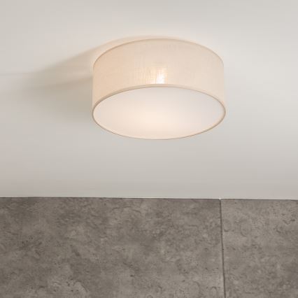 Luminária de teto SIRJA 1xE27/60W/230V diâmetro 35 cm creme