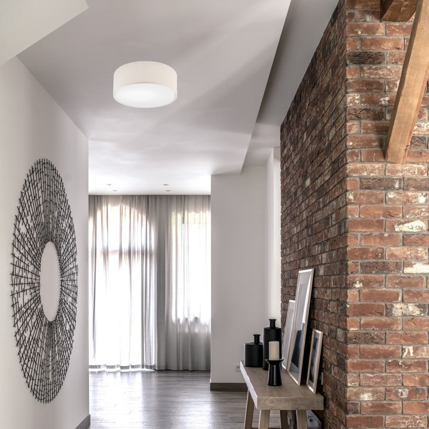 Luminária de teto SIRJA 1xE27/60W/230V diâmetro 35 cm creme