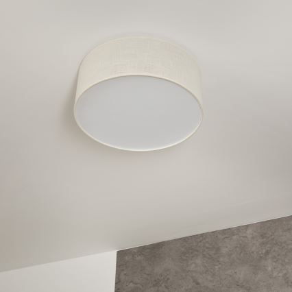 Luminária de teto SIRJA 1xE27/60W/230V diâmetro 35 cm creme