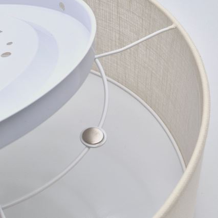 Luminária de teto SIRJA 1xE27/60W/230V diâmetro 35 cm creme