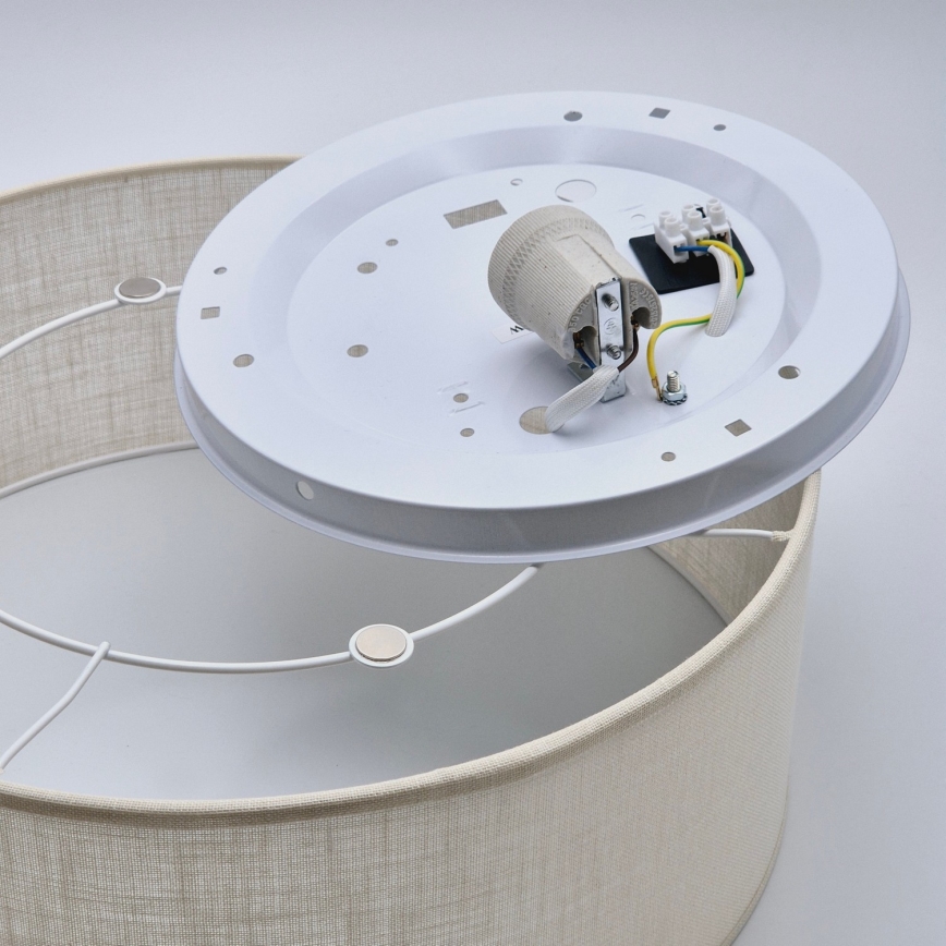 Luminária de teto SIRJA 1xE27/60W/230V diâmetro 35 cm creme