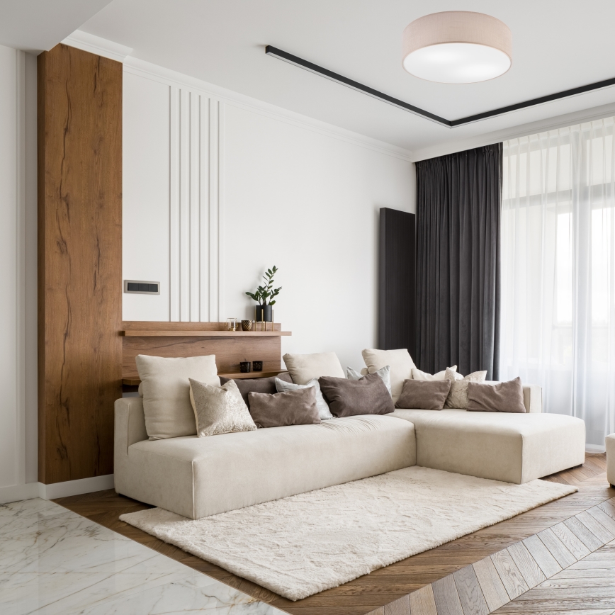 Luminária de teto SIRJA 2xE27/60W/230V diâmetro 45 cm bege