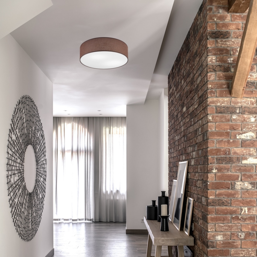 Luminária de teto SIRJA 2xE27/60W/230V diâmetro 45 cm castanha