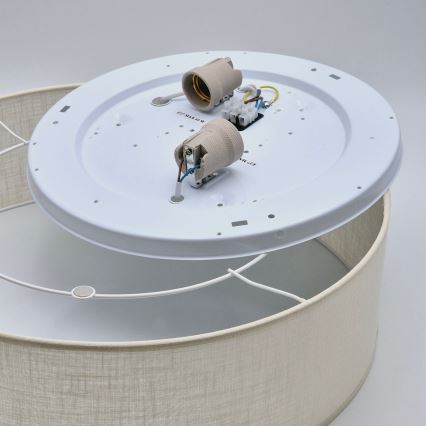 Luminária de teto SIRJA 2xE27/60W/230V diâmetro 45 cm creme