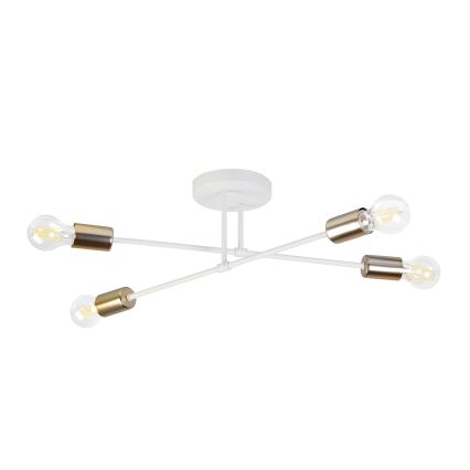 Luminária de teto sobreposta CAMBRIDGE 4xE27/15W/230V latão/branco