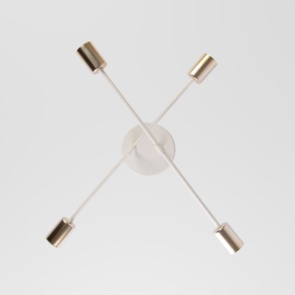 Luminária de teto sobreposta CAMBRIDGE 4xE27/15W/230V latão/branco