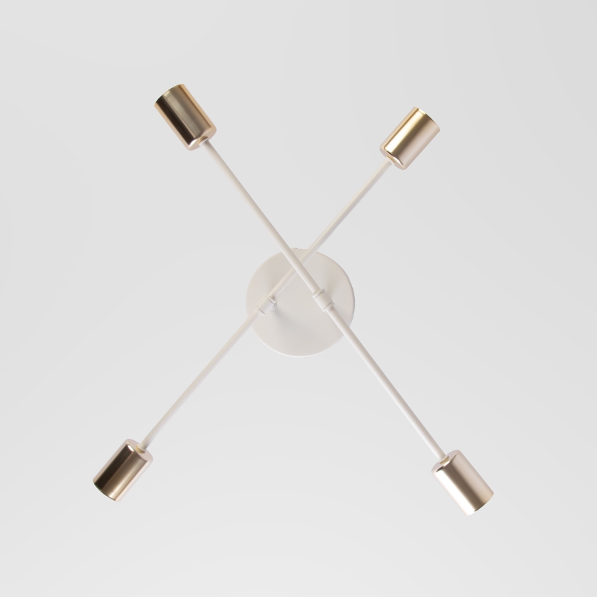 Luminária de teto sobreposta CAMBRIDGE 4xE27/15W/230V latão/branco