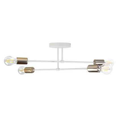 Luminária de teto sobreposta CAMBRIDGE 4xE27/15W/230V latão/branco