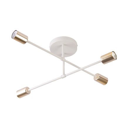 Luminária de teto sobreposta CAMBRIDGE 4xE27/15W/230V latão/branco
