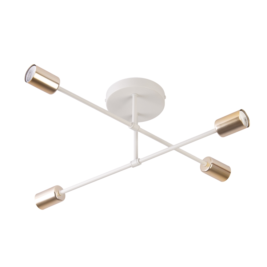 Luminária de teto sobreposta CAMBRIDGE 4xE27/15W/230V latão/branco