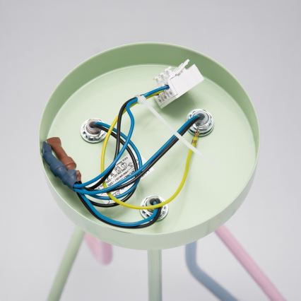 Luminária de teto sobreposta OXFORD 3xE27/15W/230V verde/rosa/azul