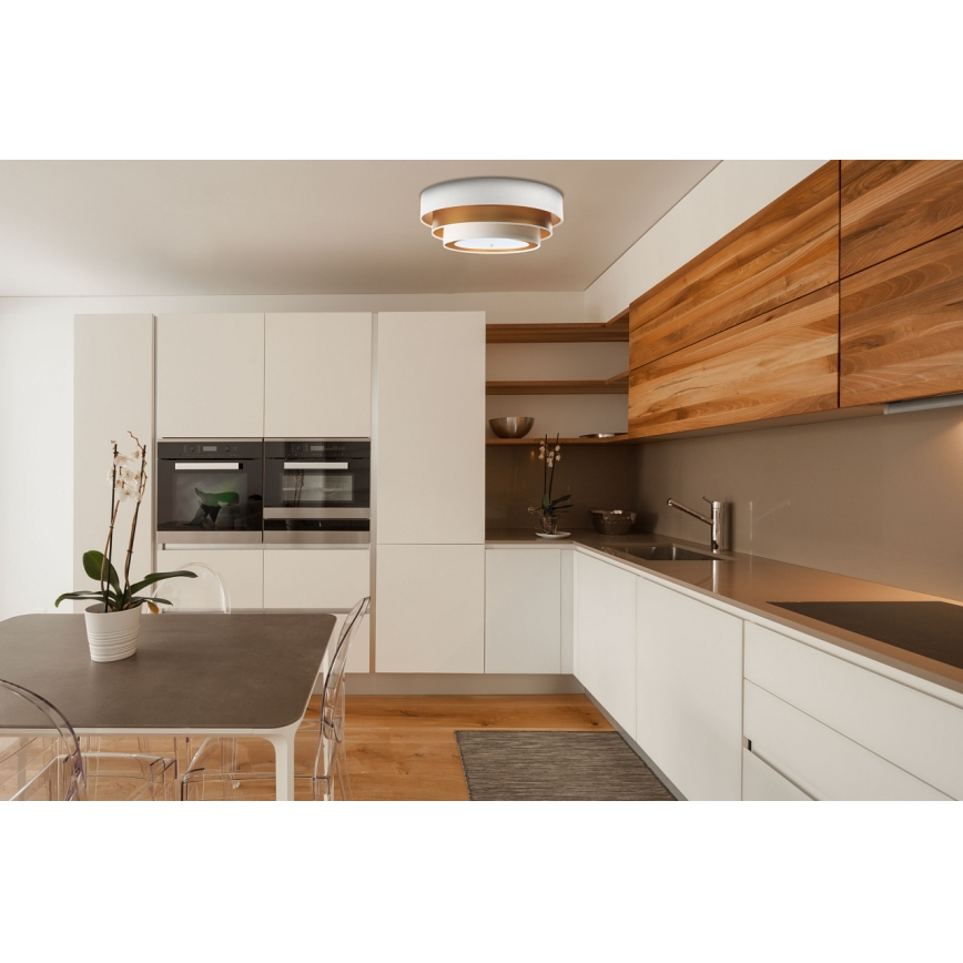 Luminária de teto TRINITI 2xE27/60W/230V branco/dourado