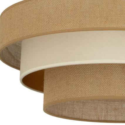 Luminária de teto WENTA 1xE27/60W/230V, diâmetro 50 cm, juta/bege