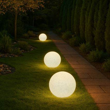 Luminária decorativa de exterior LUMISTONE 1xE27/15W/230V IP65, diâmetro 25 cm