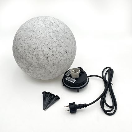 Luminária decorativa para exterior LUMISTONE 1xE27/15W/230V IP65 Ø 28 cm