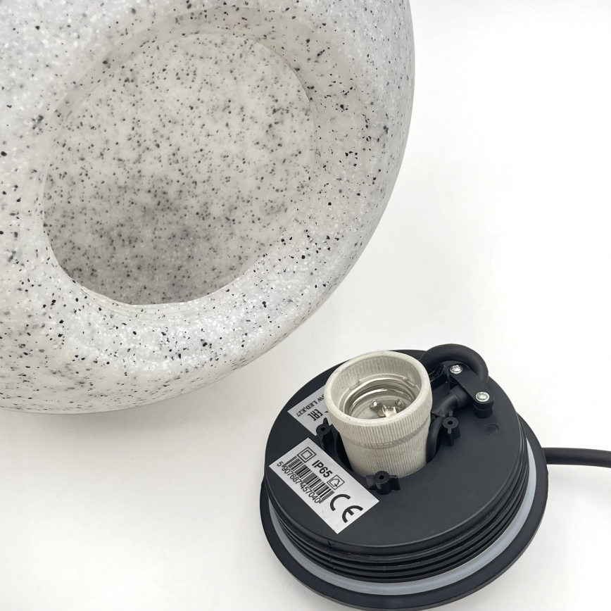 Luminária decorativa para exterior LUMISTONE 1xE27/15W/230V IP65 Ø 28 cm