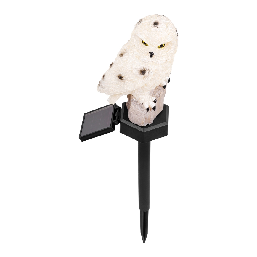 Luminária solar decorativa com sensor, 6xLED/1,2V 3000K 40 cm 600 mAh IP44, coruja