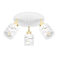 Luminária direcional ELEN 3xE27/35W/230V branca/dourada