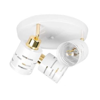 Luminária direcional ELEN 3xE27/35W/230V branca/dourada