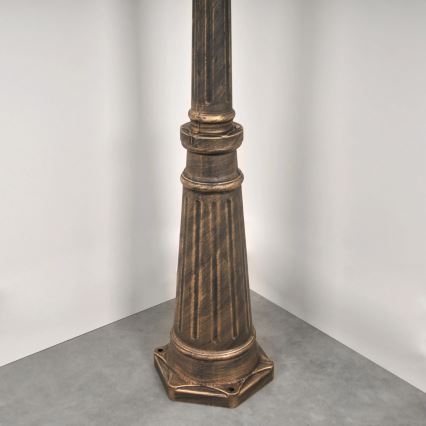 Luminária exterior 3xE27/20W/230V IP43 2,58 m pátina