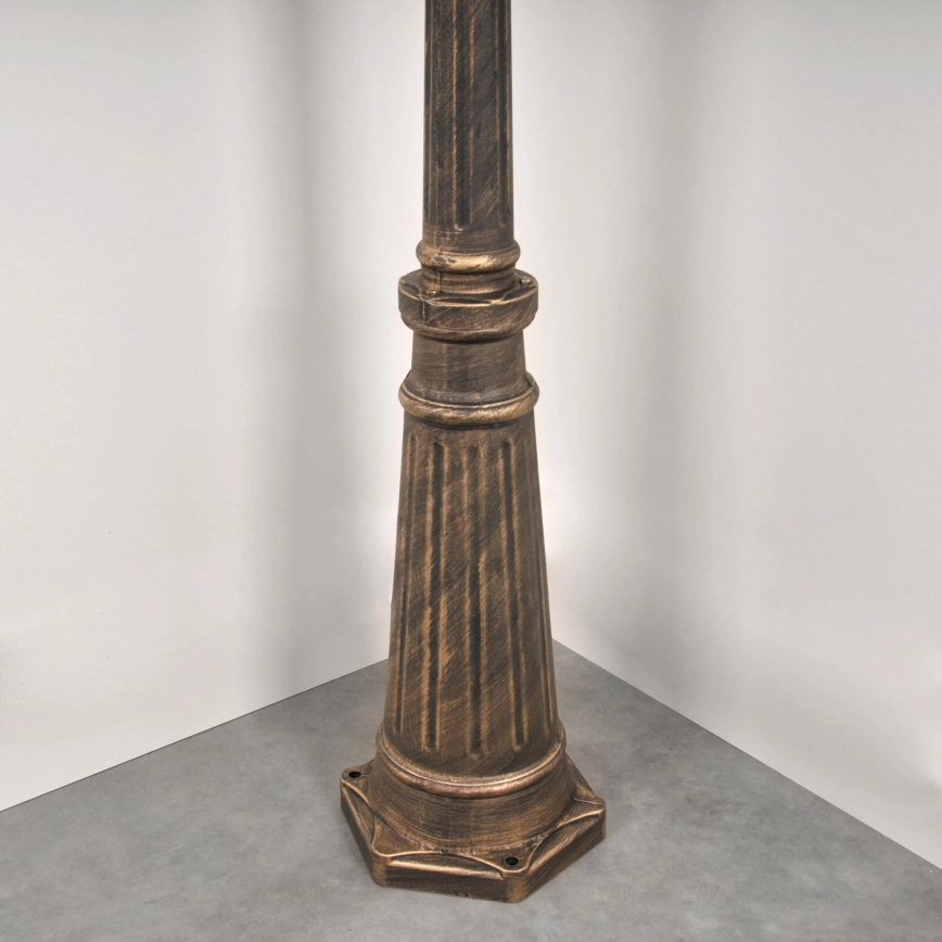 Luminária exterior 3xE27/20W/230V IP43 2,58 m pátina