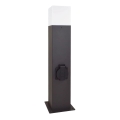 Luminária exterior com tomada NEW YORK 1xE27/12W/230V IP44 44 cm antracite