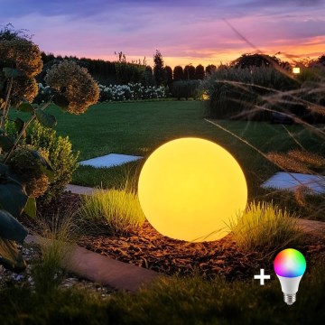 Luminária exterior LED RGBW dimerizável GLOBO 1xE27/12W/230V 2700-6500K Ø 60 cm IP44 Wi-Fi