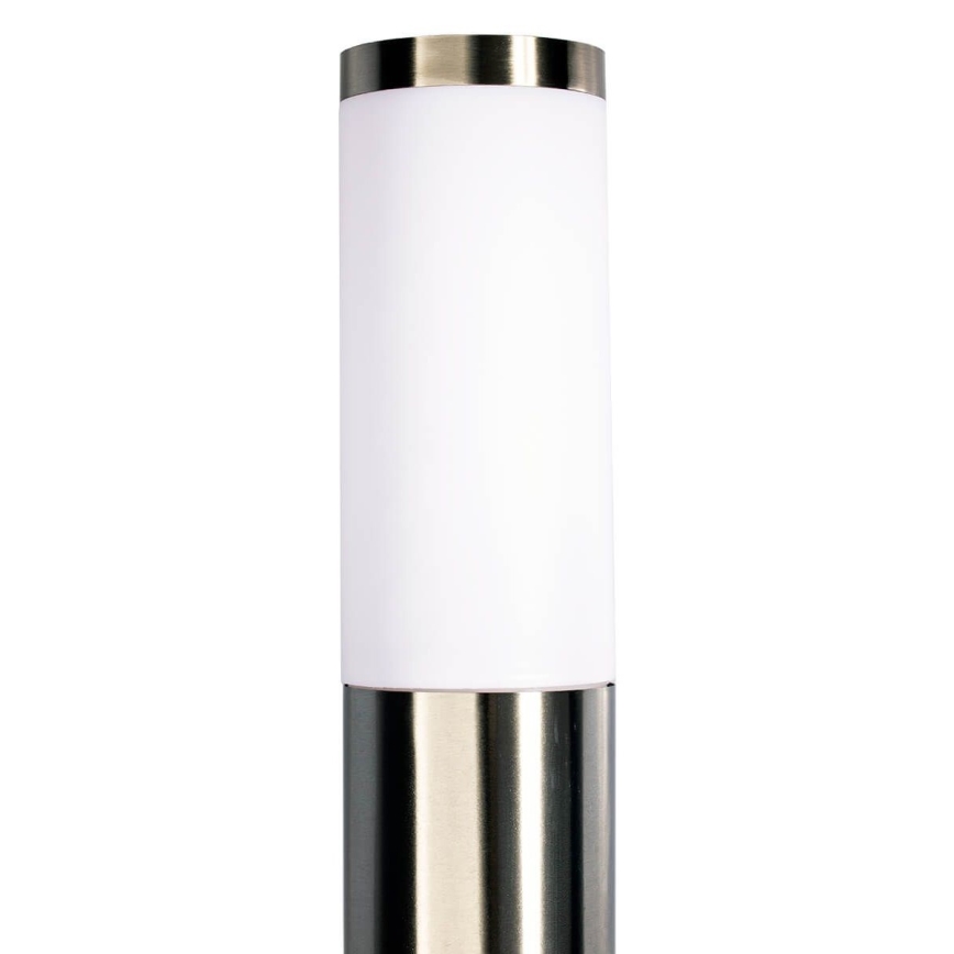 Lâmpada LED RGBW regulável para exterior LIVIA 1xE27/6,5W/230V 2700-6500K Wi-Fi 100 cm IP44 prateada