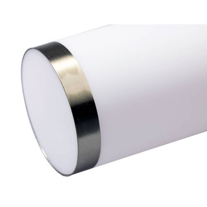 Lâmpada LED RGBW regulável para exterior LIVIA 1xE27/6,5W/230V 2700-6500K Wi-Fi 100 cm IP44 prateada