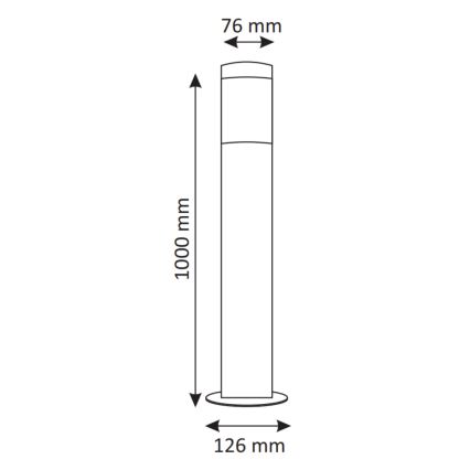 Lâmpada LED RGBW regulável para exterior LIVIA 1xE27/6,5W/230V 2700-6500K Wi-Fi 100 cm IP44 prateada