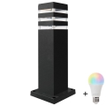 Luminária exterior LED RGBW dimerizável TEKSAS 1xE27/12W/230V 2700-6500K 44 cm IP44 antracite