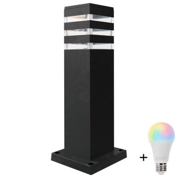 Luminária exterior LED RGBW dimerizável TEKSAS 1xE27/12W/230V 2700-6500K 44 cm IP44 antracite