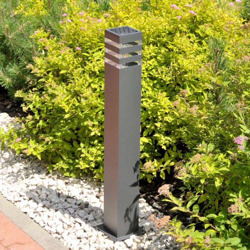 Luminária exterior LED RGBW regulável TEKSAS 1xE27/12W/230V 2700-6500K Wi-Fi 74 cm IP44 antracite