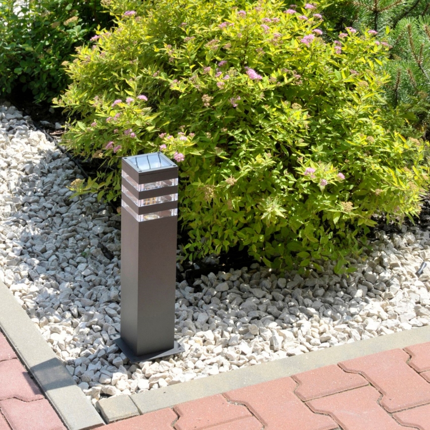 Luminária exterior LED RGBW dimerizável TEKSAS 1xE27/12W/230V 2700-6500K 44 cm IP44 antracite