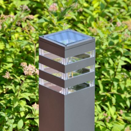 Luminária exterior LED RGBW dimerizável TEKSAS 1xE27/12W/230V 2700-6500K 44 cm IP44 antracite