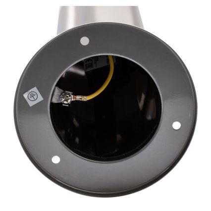 Luminária exterior LIVIA 1xE27/10W/230V 45 cm IP44 prateada