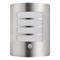 Luminária exterior MEMPHIS com sensor em aço inoxidável IP44