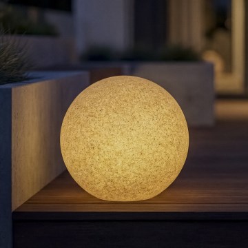Luminária exterior STONO 1xE27/15W/230V Ø 20 cm IP65 bege
