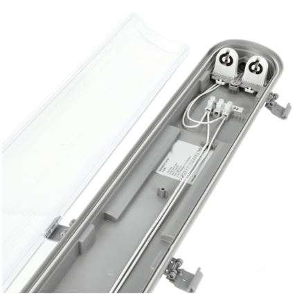 Luminária fluorescente técnica LED T8 2xG13/18W/230V 5000K IP65 127 cm