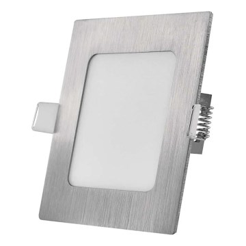 Luminária LED de embutir NEXXO LED/7W/230V 3000/3500/4000K prateada 12x12 cm