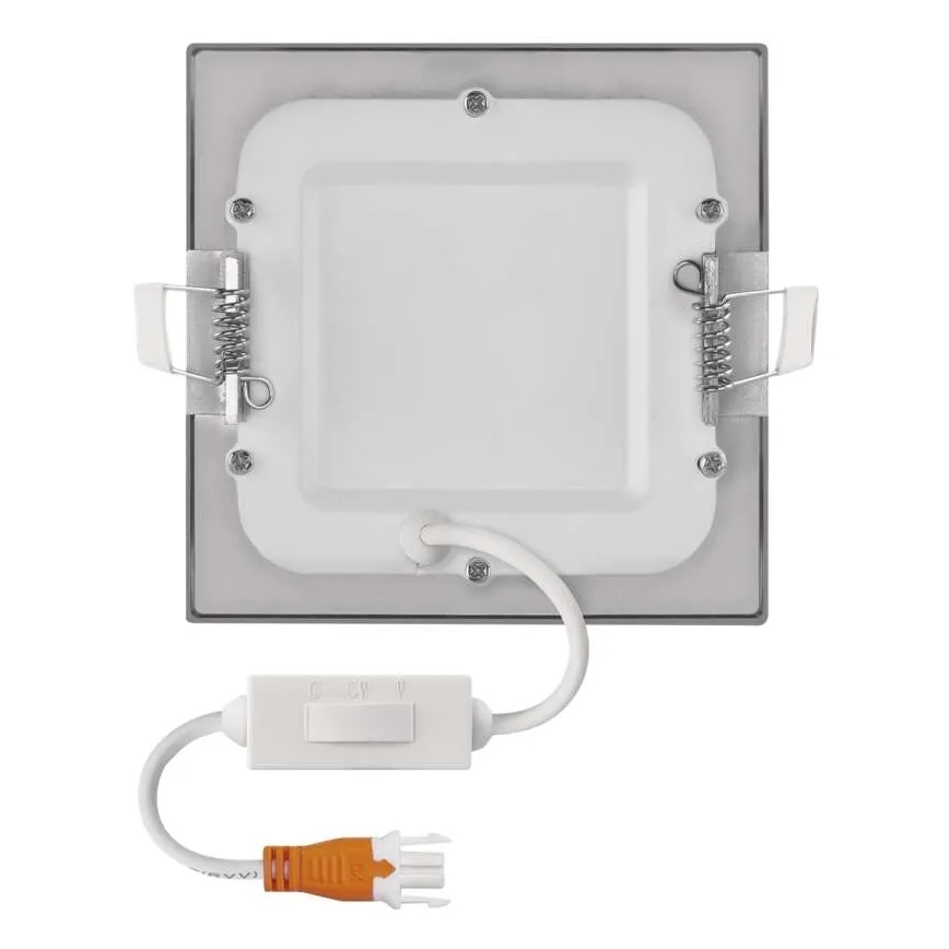 Luminária LED de embutir NEXXO LED/7W/230V 3000/3500/4000K prateada 12x12 cm